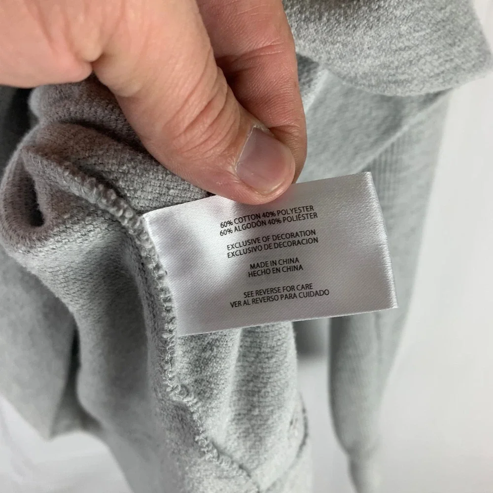 Banana‎ Republic Sweatshirt Mens Medium Gray Long Sleeve Thermal Texture